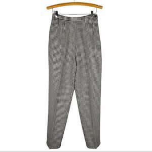 Vintage brown cream houndstooth high waisted pants small